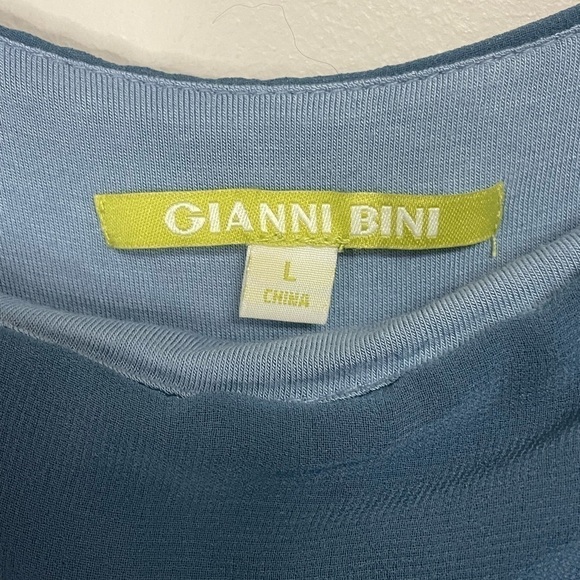 Gianni Bini Blue Strappy Layered Maxi Dress Large NWT - Picture 5 of 7